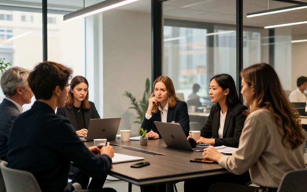 Strategiebesprechung im Team