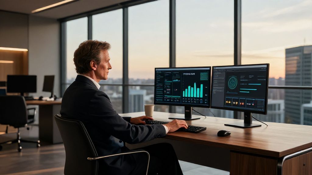 Professioneller Mentor am Schreibtisch bei einer Beratungssitzung